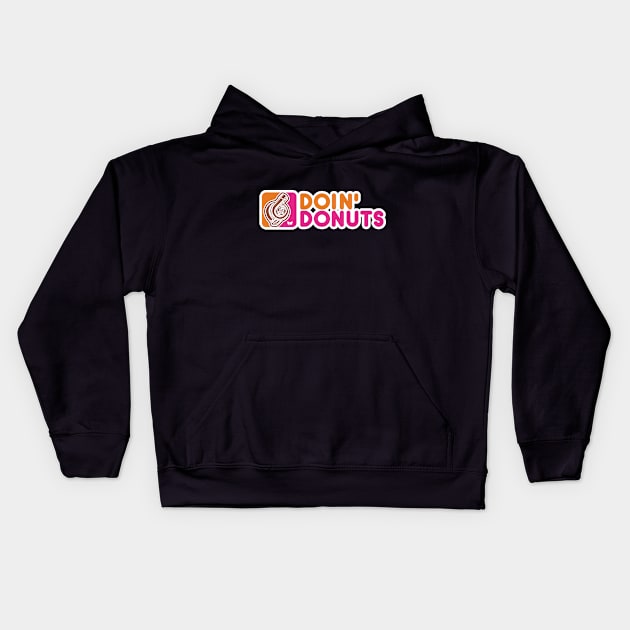 Doin Doughnuts Kids Hoodie by AwalPerformanceGraphics